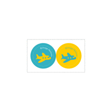 블루비행기 동글이 (포장/장식)스티커