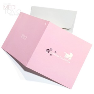 핑크베이비 임신축하카드